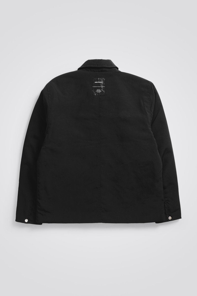 Norse Pelle Waxed Nylon Insulated Jacket Black - KYOTO - Norse Projects