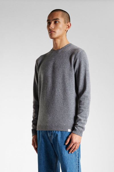 Norse Sigfred Lambswool Grey Melange - KYOTO - Norse Projects