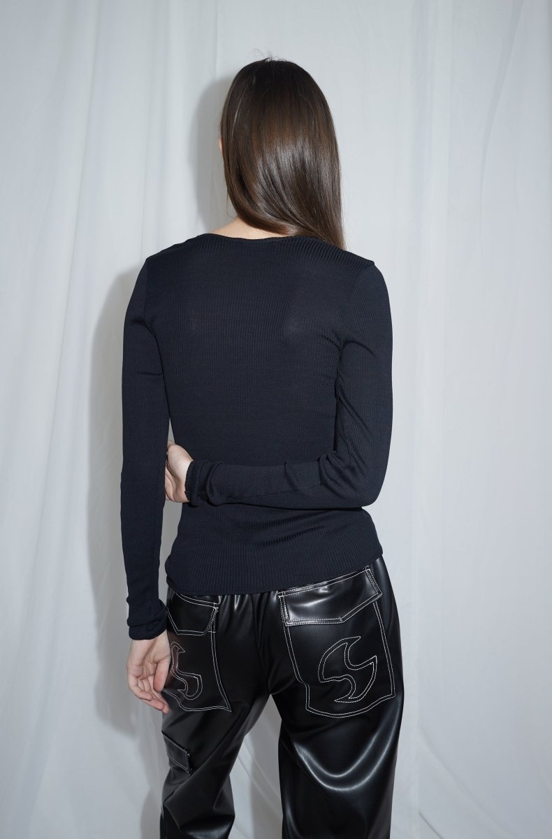 OperaSport Coco Seamless Cardigan Black - KYOTO - OperaSport