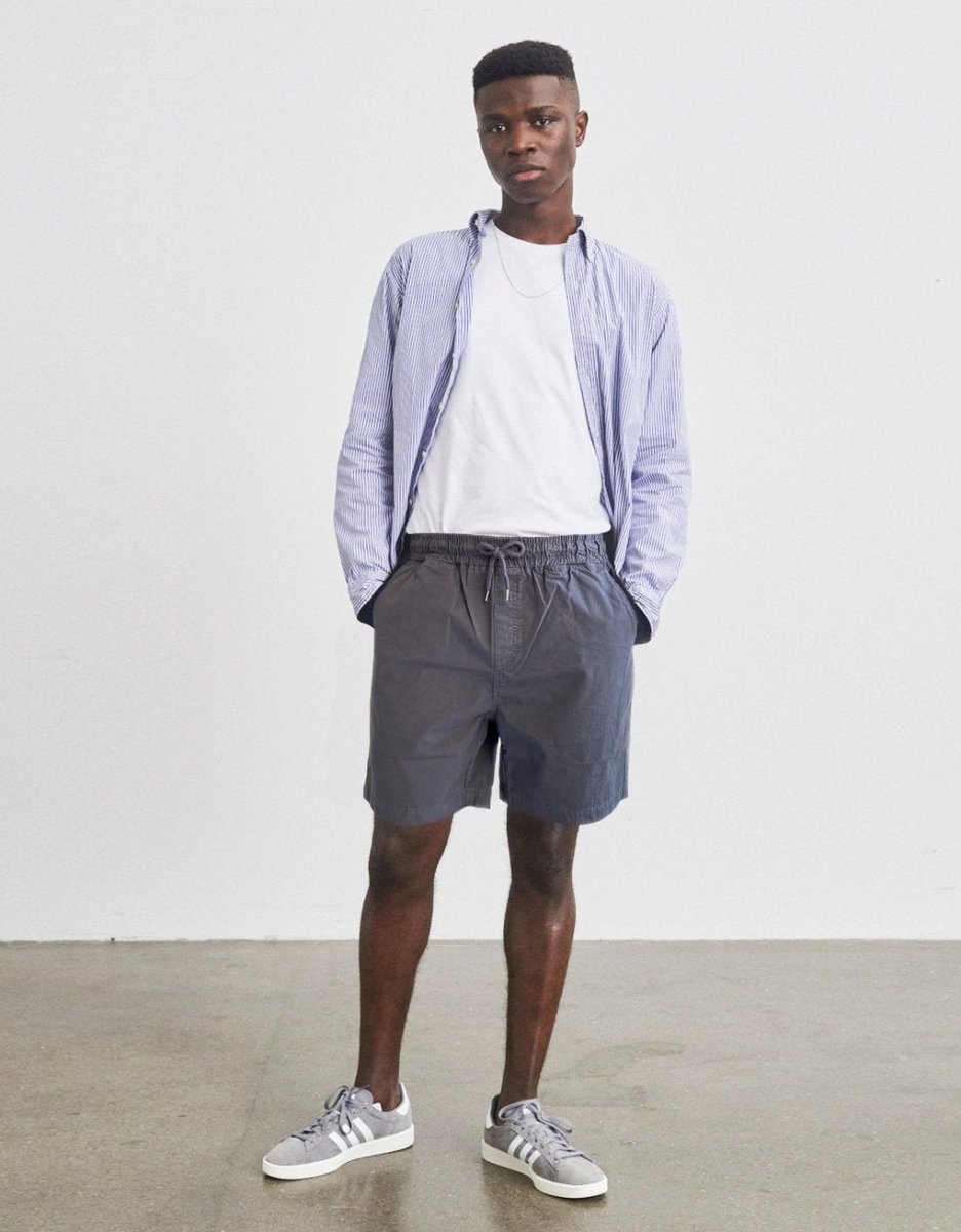 Organic Twill Shorts Storm Grey - KYOTO - Colorful Standard