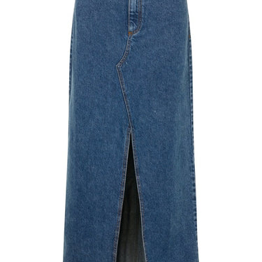oval square Britney Maxi Skirt Middle Blue - KYOTO - oval square