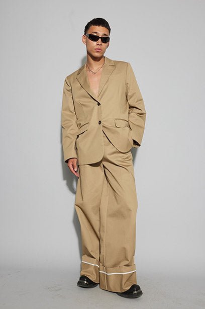 oval square Riots Wide Trousers Kelp - KYOTO - oval square