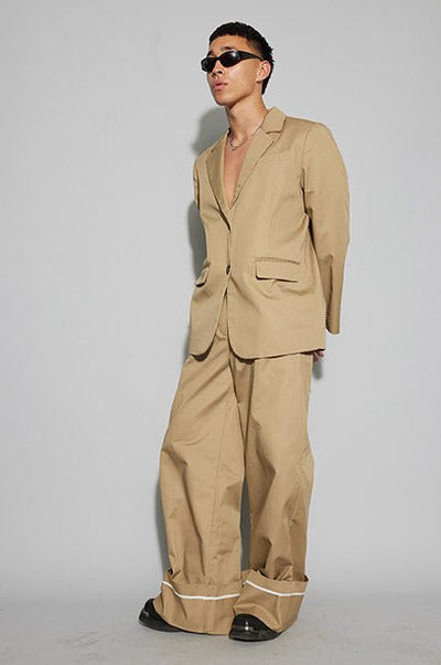 oval square Riots Wide Trousers Kelp - KYOTO - oval square