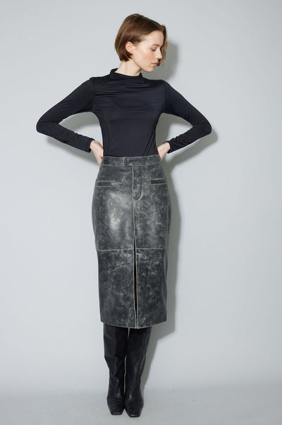oval square Skye Blouse Black - KYOTO - oval square