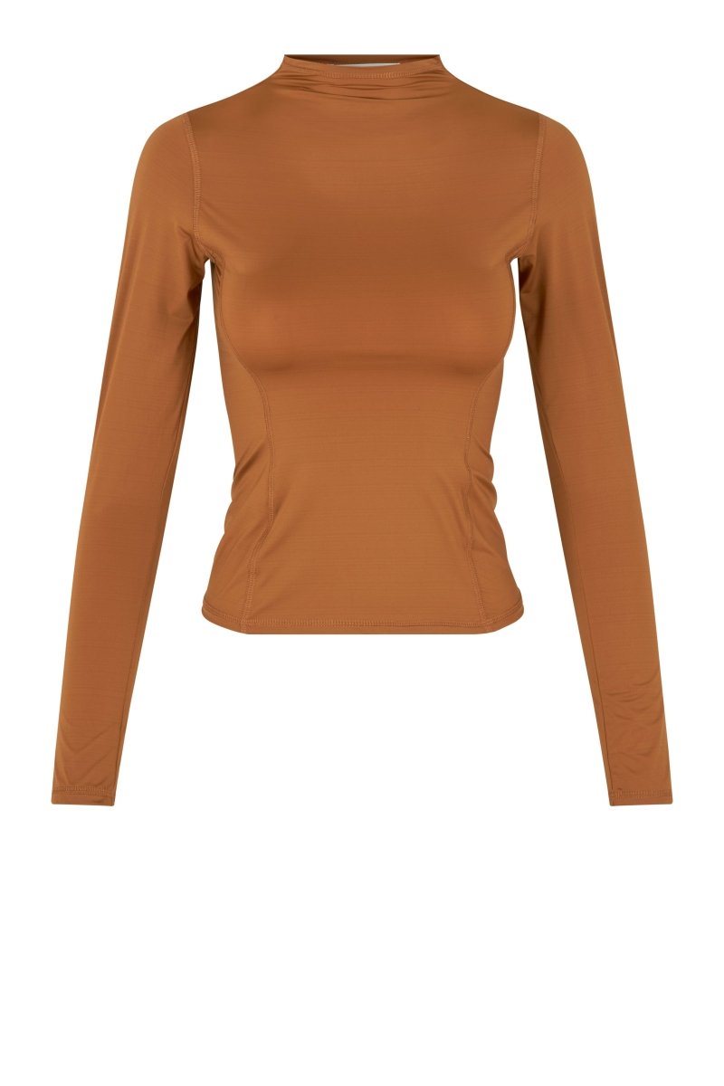 oval square Skye Blouse Mocha Bisque - KYOTO - oval square