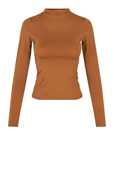 oval square Skye Blouse Mocha Bisque - KYOTO - oval square