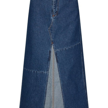oval square Wonder Maxi Skirt Middle Blue - KYOTO - oval square
