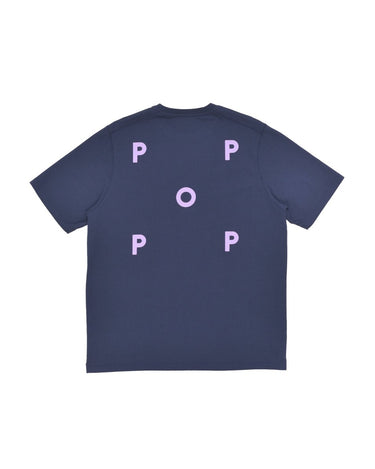 Pop Trading Company Logo t-shirt navy/viola - KYOTO - Pop Trading Company