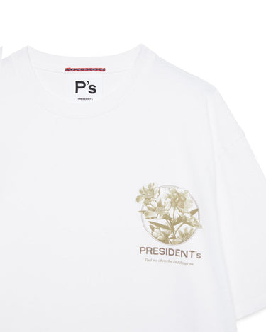 PRESIDENT’s T-Shirt S/S Small Flower P'S Off White - KYOTO - PRESIDENT’s