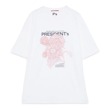 PRESIDENT’s T-Shirt S/S Wild Flower P'S Off White - KYOTO - PRESIDENT’s