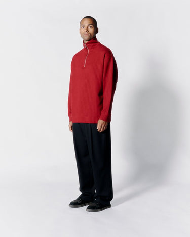 vous Loop Zip Sweater Red - KYOTO - vous décidez