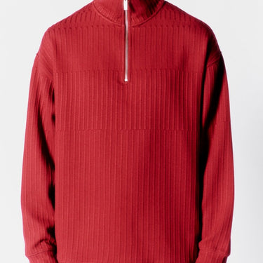 vous Loop Zip Sweater Red - KYOTO - vous décidez